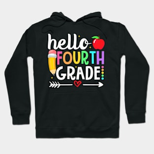 Hello Fourth Grade Team 4Th Grade Teacher Back To School Hoodie